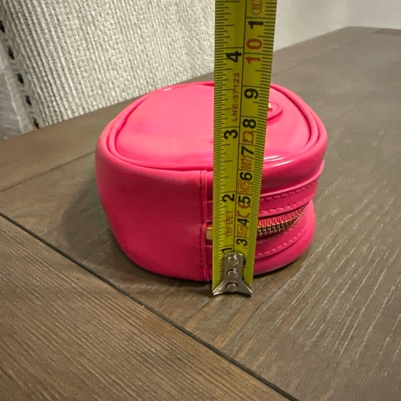 Tory Burch Hot Pink Gold Patent PVC Cosmetic Bag - Picture 8 of 8